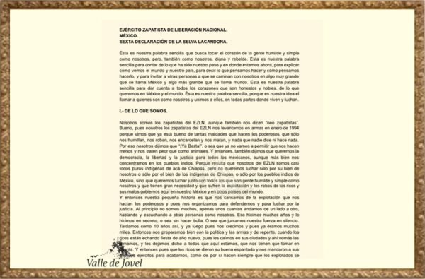 Sexta Declaración EZLN.
